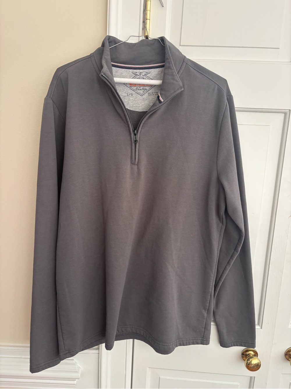 Men's Charcoal 1/4 Zip Pullover Sweater